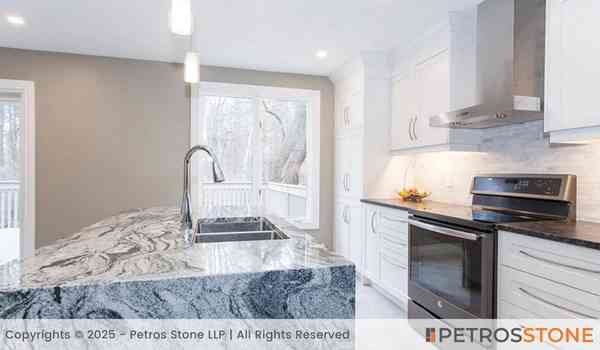Viscon White Granite Kitchen Countertop