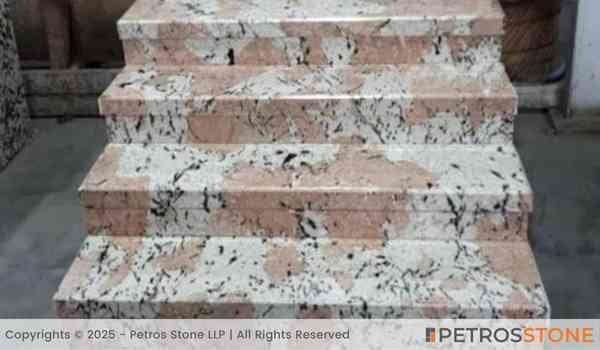 Alaska Pink Granite Staircase
