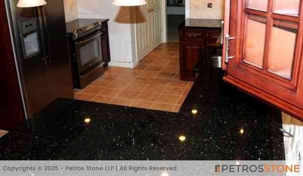 Black Galaxy Golden Star Granite Flooring