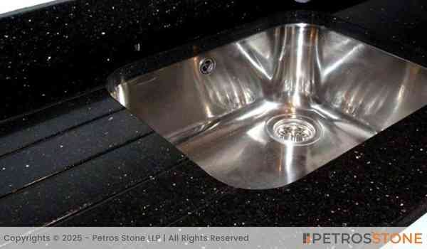 Black Galaxy White Star Granite Vanity
