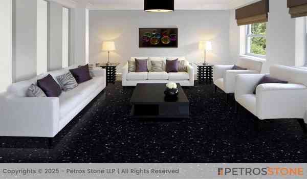 Black Galaxy White Star Granite Flooring
