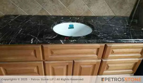 Black Marquina Granite Bathroom