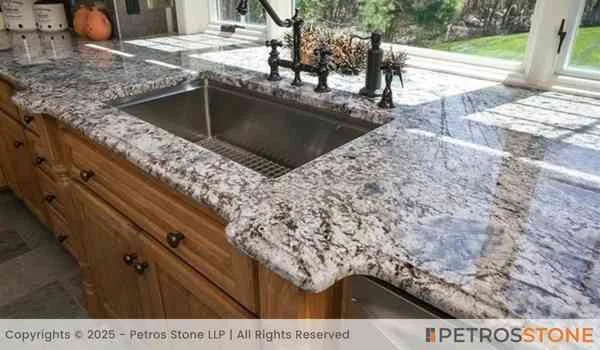 Blue Flower Granite Kitchen Countertop