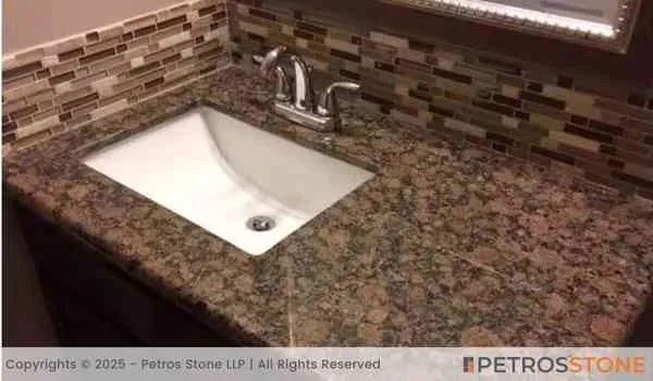 Brown Lappato Granite Vanity