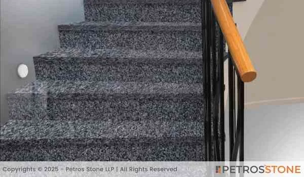 Crystal Blue Granite Staircase