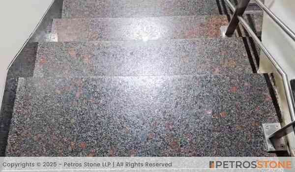 Diamond Brown Granite Staircase