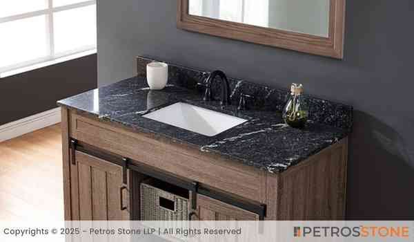 Fish Black Granite Bathroom