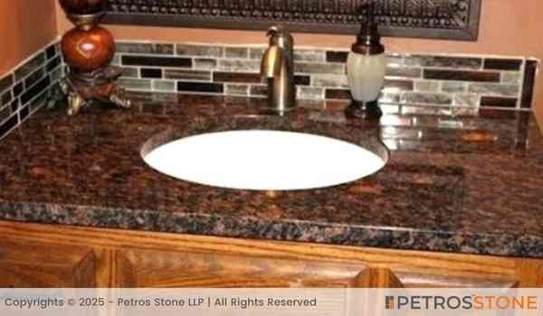 Honey Brown Granite Vanity