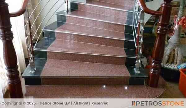 Imperial Red Granite Stairs