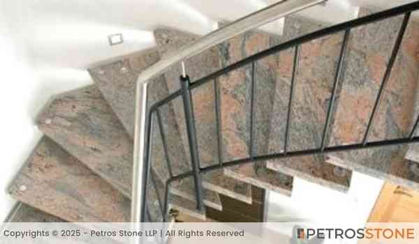 Indian Juparana Granite Staircase