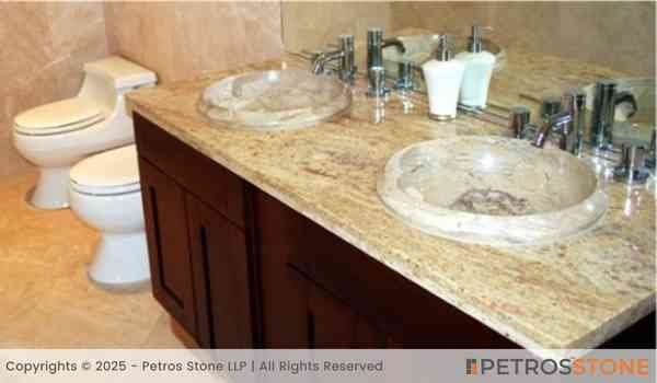 Ivory Gold Granite Bathroom Vanity Tops