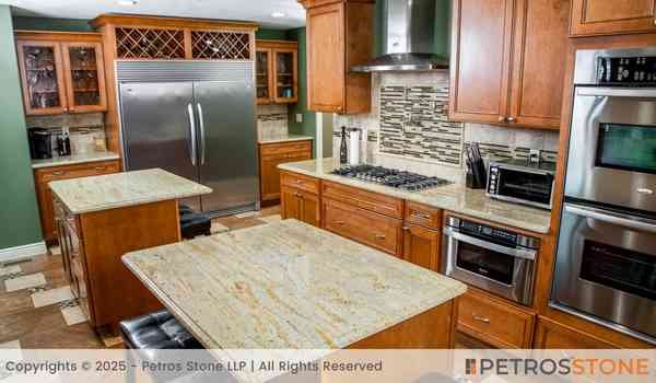 Ivory Gold Granite Kitchen Countertop