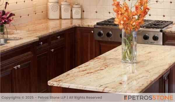 Colonial White Granite Kitchen Countertop