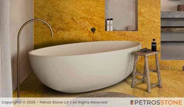 Madurai Gold Granite Bathroom