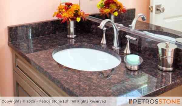 New Tan Brown Granite Vanity