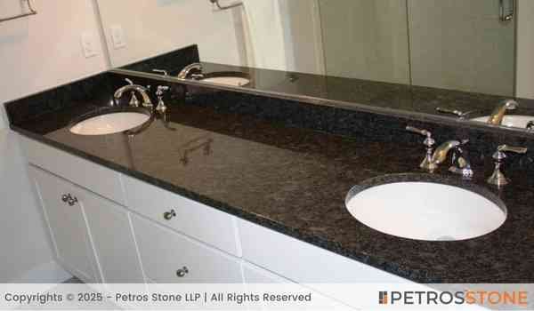 Pearl Black (North India Granite) Bathroom Vanity