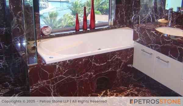 Red Levanto Granite Bathroom