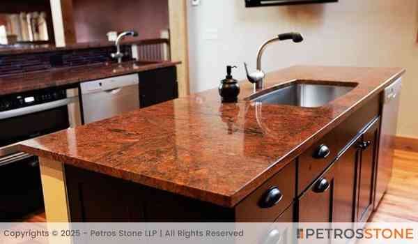 Red Multi North India Granite Countertop
