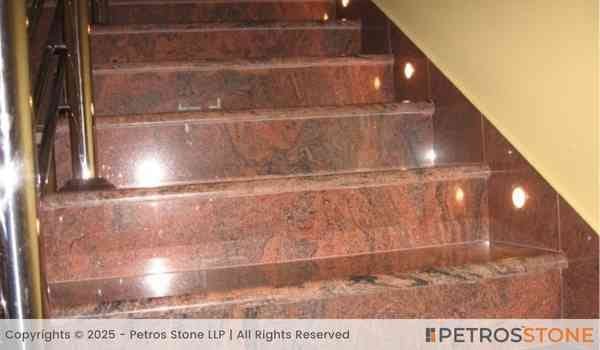 Red Parpari Granite Stairs