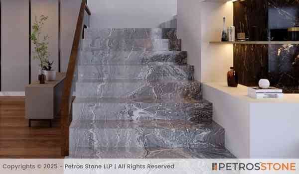 River Grey Granite Stairs