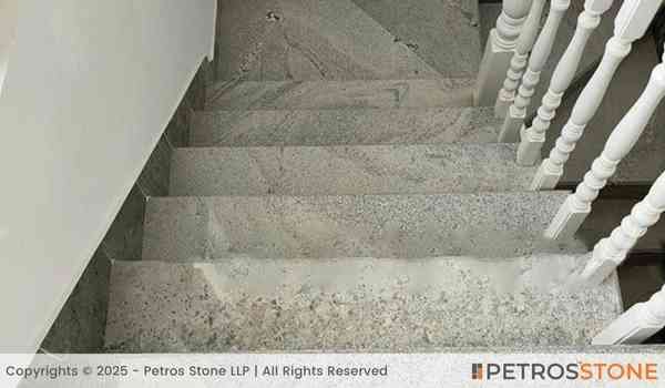 River White Granite Staircase