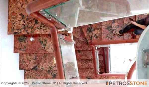 Rose Gold Granite Stairs