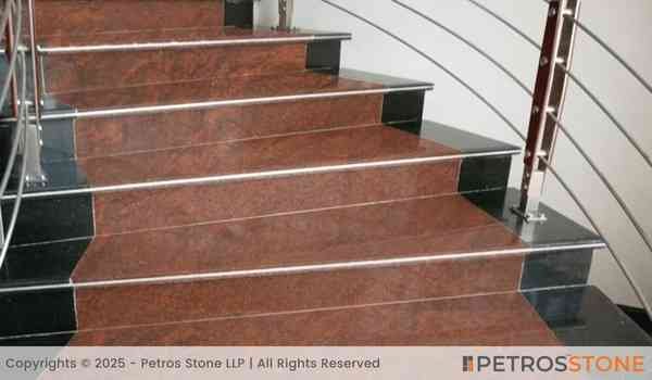 Silk Red Granite Staircase & Flooring