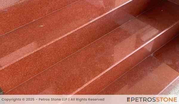 Sindoori Red Granite Stairs