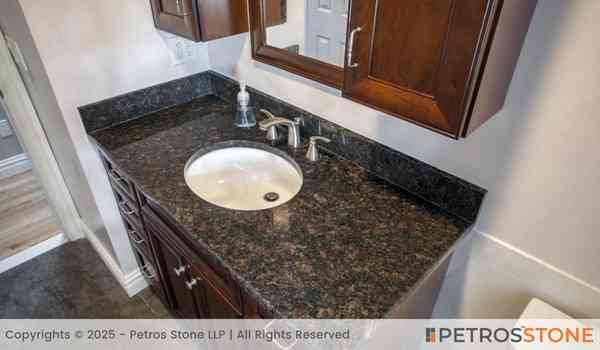 Tan Brown Granite Bathroom Vanity