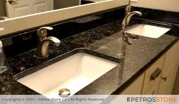 Volga Black Granite Bathroom Vanity