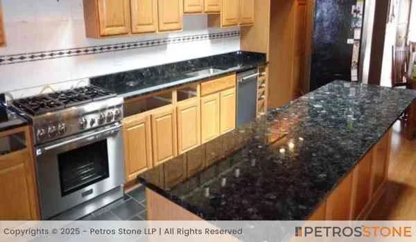 Volga Black Granite Countertop