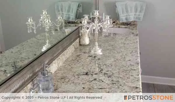 White Galaxy Granite Bathroom Vanities