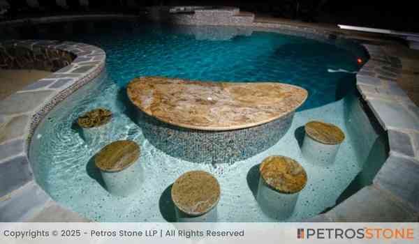 gold granite swimming pool
