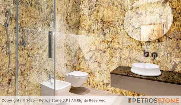 Alaska Gold Granite Bathroom