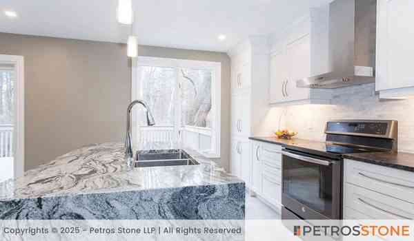 Viscon White Granite Kitchen Countertop