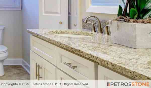 Biscotti White Granite Bathroom Vanity