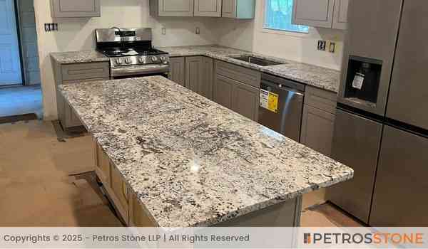 Biscotti White Granite Kitchen Countertop