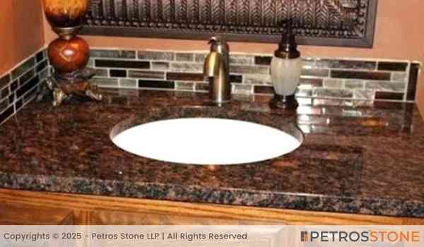 Brown Pearl Granite Vanity