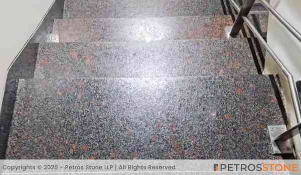 Diamond Brown Granite Staircase