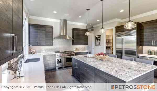 Grey Bordeaux Granite Kitchen Countertop