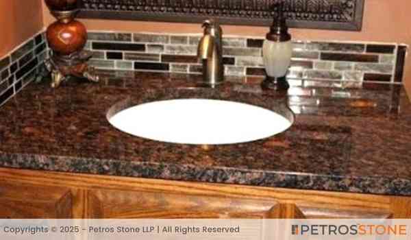 Honey Brown Granite Vanity