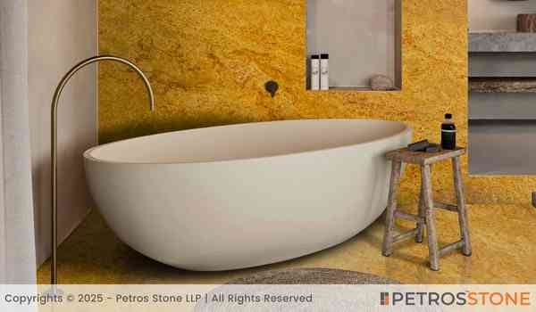 Madurai Gold Granite Bathroom