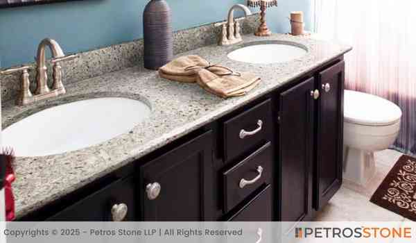 Moon White Granite Bathroom Vanity