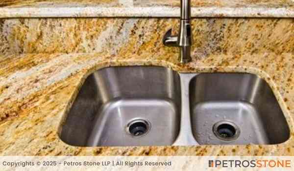 River Gold Granite Bathroom Vanity