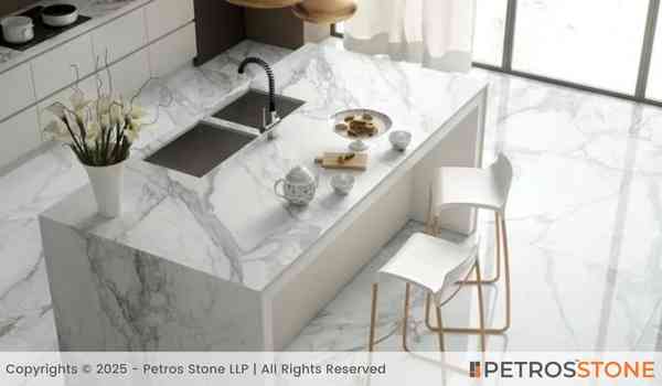 Statuario Extra White Granite Kitchen Countertop