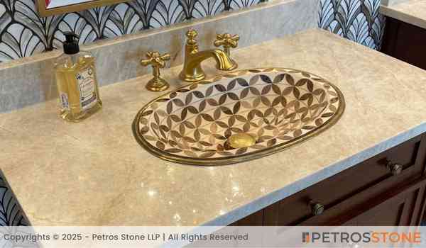 Statuario Gold Granite Vanity
