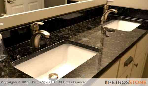 Volga Black Granite Bathroom Vanity