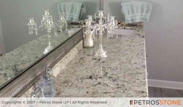 White Galaxy Granite Bathroom Vanities