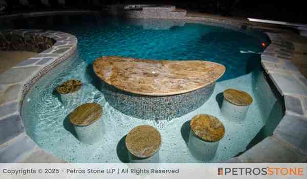 gold granite swimming pool