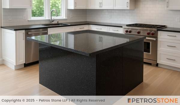 Ash Black Granite Kitchen Island